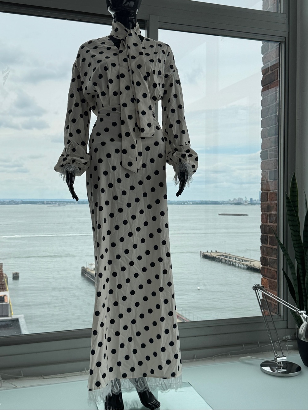 Polka Elegance Maxi Dress